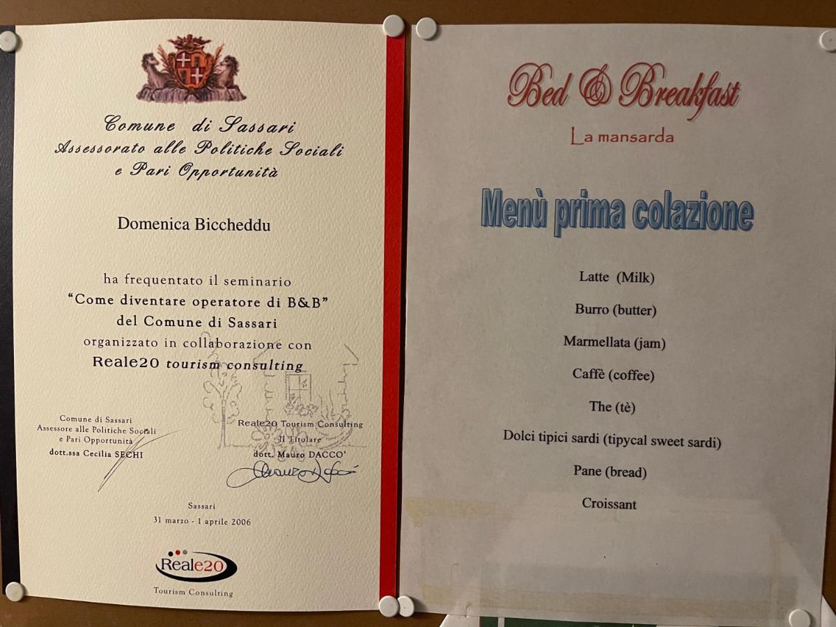 La Mansarda Bed & Breakfast Biancareddu Ngoại thất bức ảnh